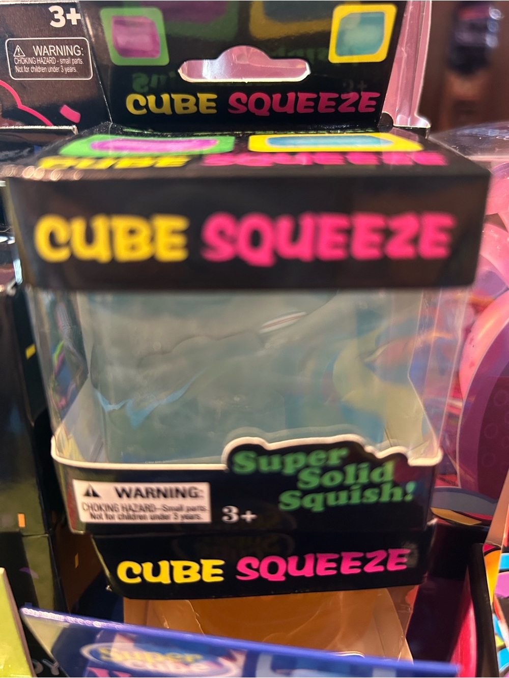 Blue Squeeze Cube Squeeze
